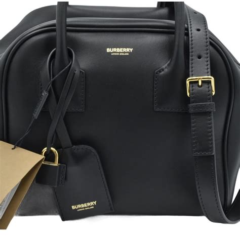 borsa burberry bauletto pelle nera